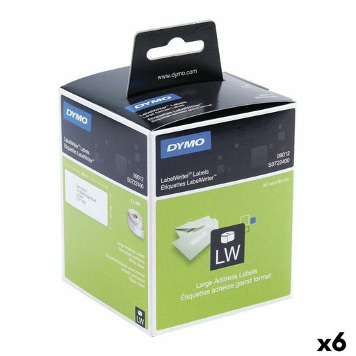 Etiquettes pour Imprimante Dymo 99012 LabelWriter™ 36 x 89 mm Blanc Noir