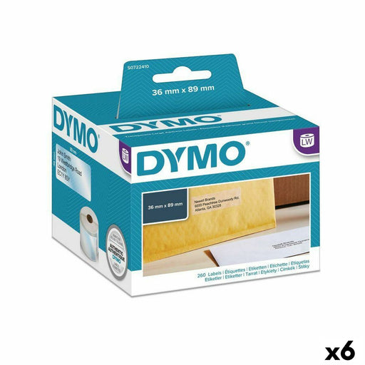 Etiquettes pour Imprimante Dymo 89 x 36 mm LabelWriter™ Transparent (6 Unités)