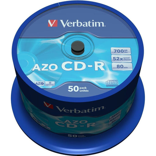 CD-R Verbatim AZO Crystal 50 Unités 700 MB 52x