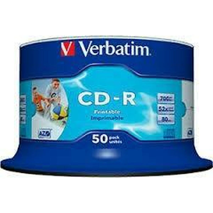 CD-R Verbatim AZO Wide Inkjet Printable 50 Unités 700 MB 52x