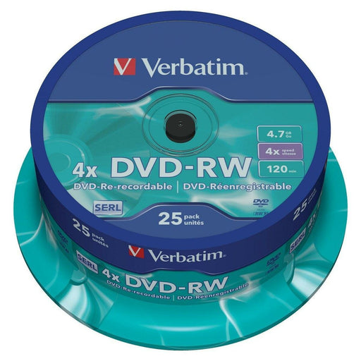 DVD-RW Verbatim    25 Unités Multicouleur 4,7 GB 4x