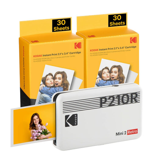 Impresora Fotográfica Kodak MINI 2 RETRO P210RW60 Blanco