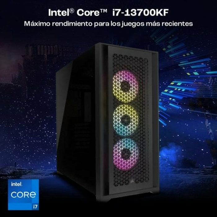 PC de bureau PcCom PCC-ULT-13700KF-4080-BLKW Intel Core i7-13700KF 32 GB RAM 2 TB SSD NVIDIA GeForce RTX 4080