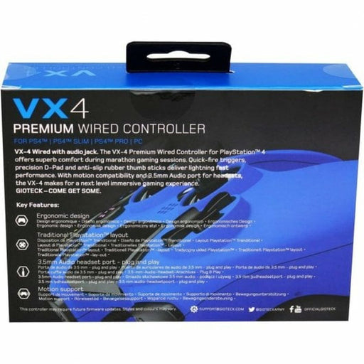 Contrôle des jeux GIOTECK VX4PS4-42-MU Bleu Bluetooth PC
