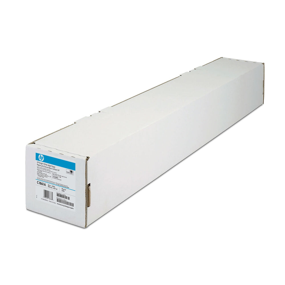 Rouleau de papier pour traceur HP Q1444A Blanc 90 g/m² 841 mm x 45,7 m