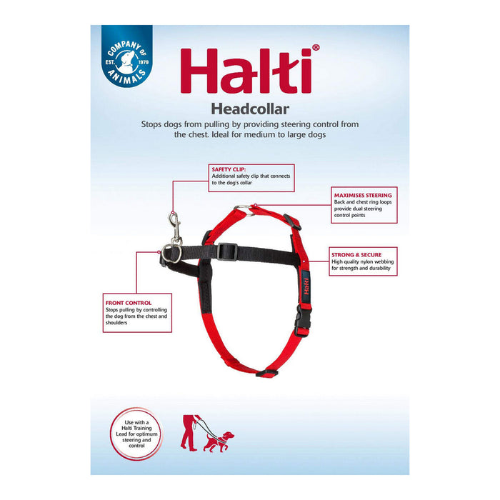 Harnais pour Chien Company of Animals Halti Noir/Rouge L (80-120 cm)