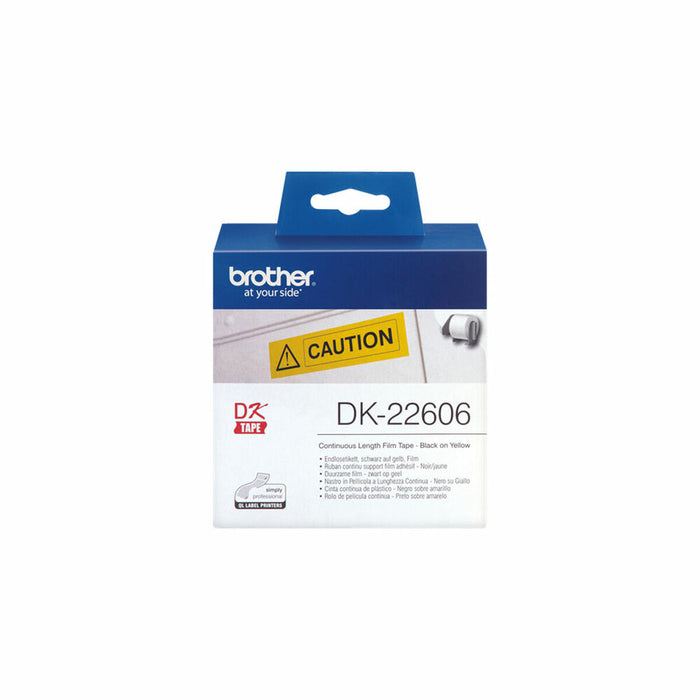 Printer Labels Brother DK22606 Yellow Black Yellow/Black