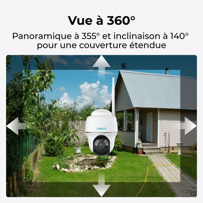 Caméra extérieure - REOLINK - B430 - Panneau solaire - Blanc - Bestpower