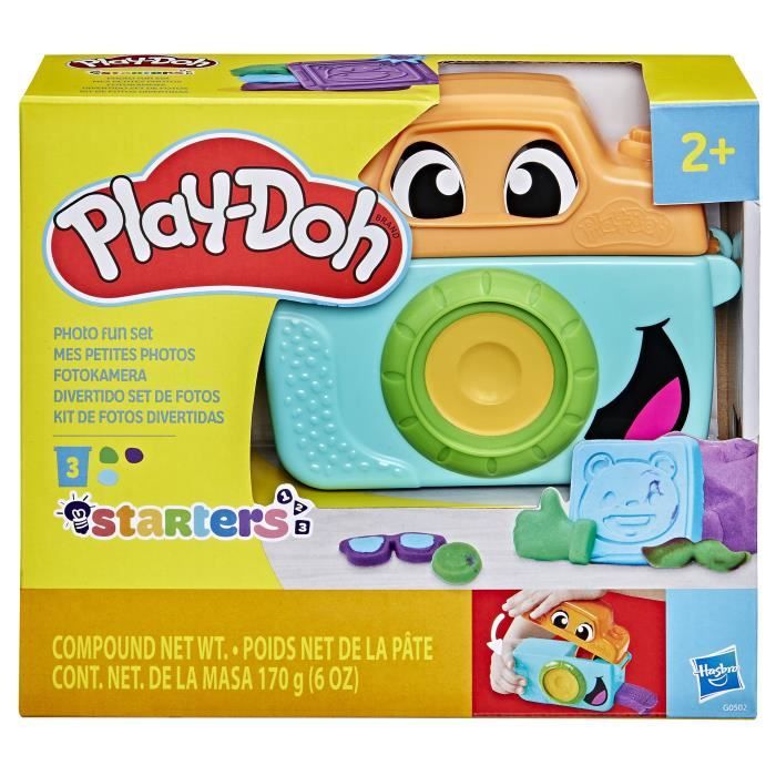 Play-Doh Mes petites photos Starters, pâte a modeler, caméra factice, 7 accessoires et tapis d'activité, des 2 ans - Bestpower