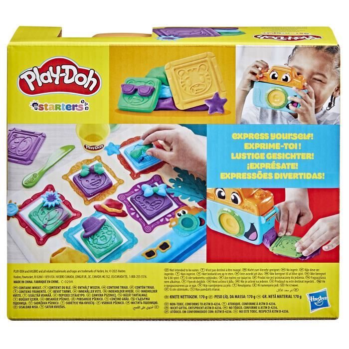 Play-Doh Mes petites photos Starters, pâte a modeler, caméra factice, 7 accessoires et tapis d'activité, des 2 ans - Bestpower