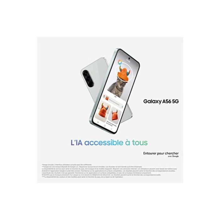 Smartphone Samsung Galaxy A56 6,7 5G Nano SIM 128 Go Graphite
