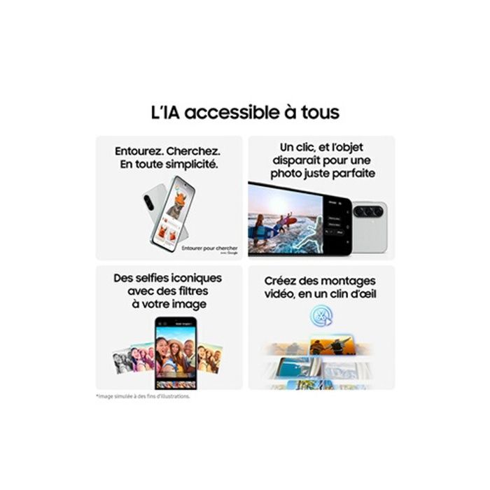 Smartphone Samsung Galaxy A56 6,7 5G Nano SIM 128 Go Graphite