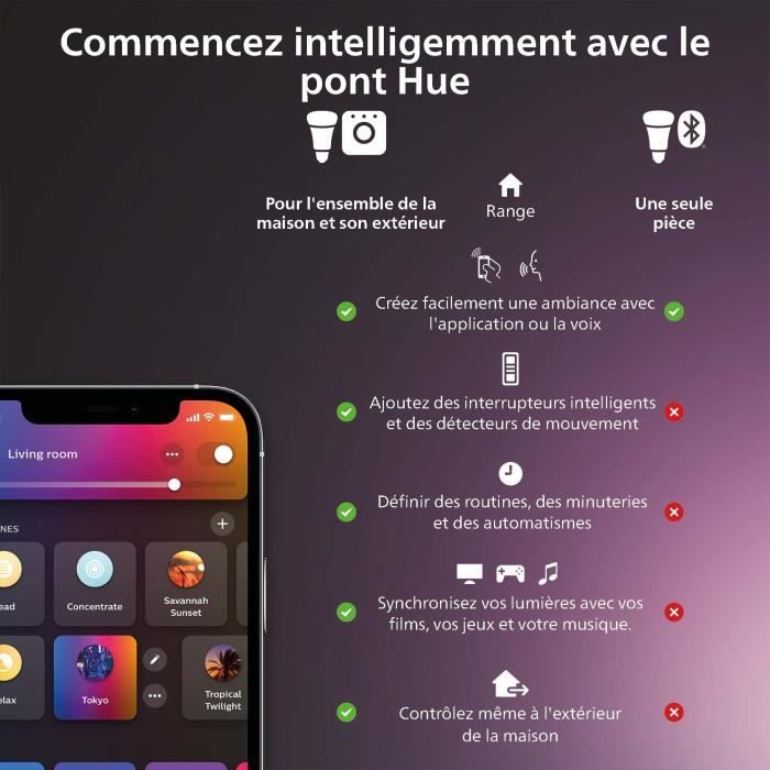 Câble anti-chute pour caméra - Philips Hue - Hue Secure - Bestpower