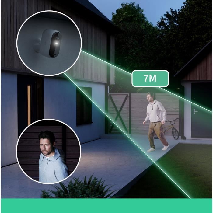 Caméra de sécurité connectée - ARLO - Essential2 - Pack de 3 - Résolution 2K - Vision nocturne couleur - Bestpower