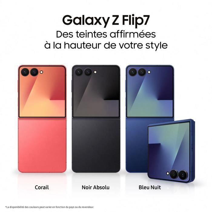Samsung Galaxy Z Flip7 5G Smartphone 256 Go Noir Absolu
