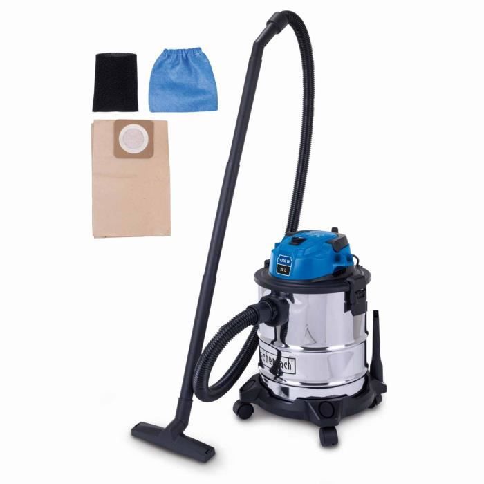 Aspirateur eau et poussiere V20 - 1300 W - Cuve acier inoxydable  20L - SCHEPPACH