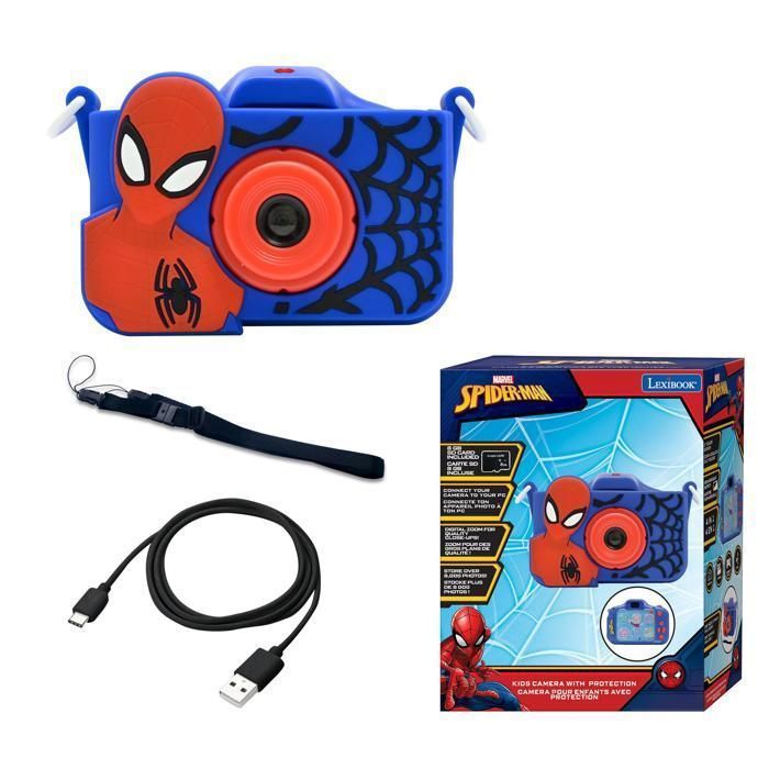 Camera Spiderman avec protection - Câble USB-C inclus - Des 3 ans - Bestpower