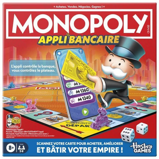 Monopoly Appli bancaire, jeu de plateau avec appli pour appareil type smartphone, des 8 ans - Bestpower