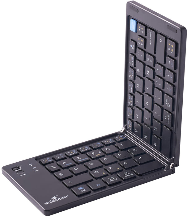 Clavier sans fil pliable - Ordinateur, tablette, smartphone, TV - Touches ciseaux - BLUESTORK - KB-MINI-FOLD/FR - AZERTY - Noir - Bestpower