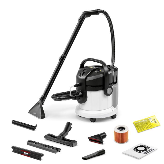 Shampouineuse Karcher SE 4- aspirateur injecteur extracteur - Puissance 1000W- double réservoir 2x4L- détacheur tapis moquette - Bestpower