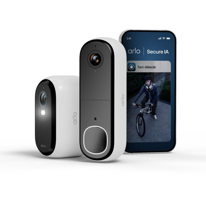 Caméra de surveillance - Arlo - Essential 3 1 caméra 2K + 1 sonnette vidéo HD - Extérieur - Bestpower