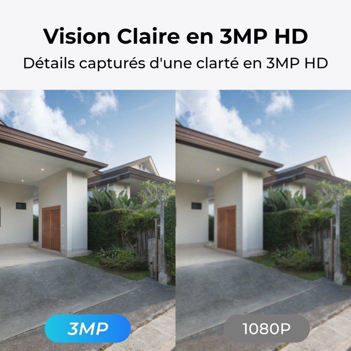 Caméra de surveillance - REOLINK - B420 - Panneau solaire - Extérieur - Vision nocturne - Blanc - Bestpower