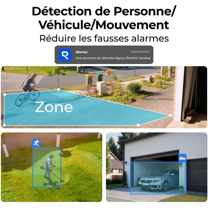 Caméra de surveillance - REOLINK - B420 - Panneau solaire - Extérieur - Vision nocturne - Blanc - Bestpower