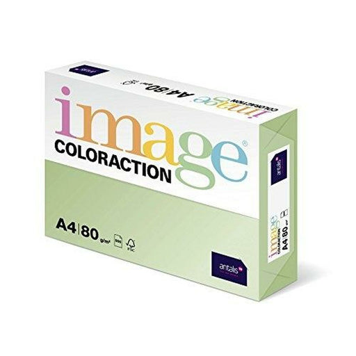 Papel para Imprimir Image ColorAction Jungle Verde Pastel 500 Hojas Din A4 5 Piezas