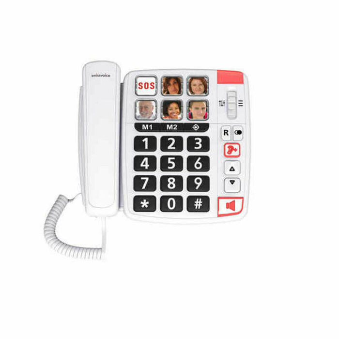 Teléfono Fijo para Mayores Swiss Voice XTRA 1110 Blanco