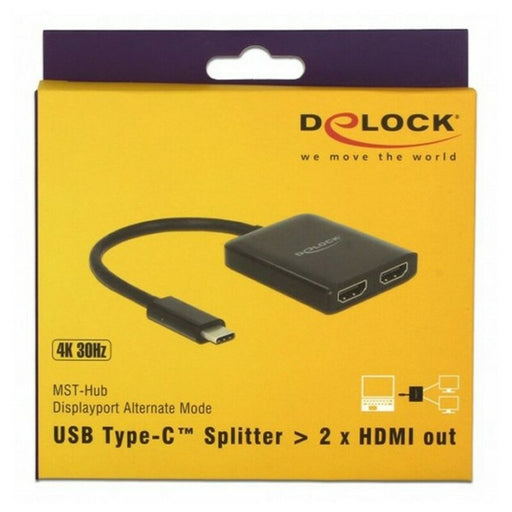 Adaptador USB C a HDMI DELOCK 87719 10 cm