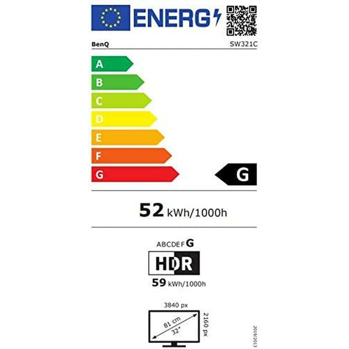Écran BenQ SW321C 32" LED IPS 60 Hz 50-60  Hz