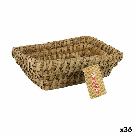 Multi-purpose basket Privilege Korne Brown wicker Rectangular 20 x 15 x 7 cm (36 Units)