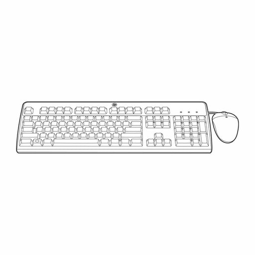 Keyboard and Mouse HPE 631348-B21 Black Spanish Spanish Qwerty QWERTY