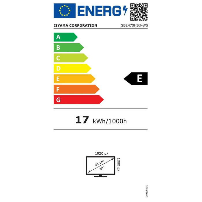 Écran Iiyama GB2470HSU-W5 23,8" LED IPS Flicker free 165 Hz