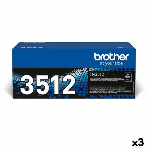 Toner original Brother TN3512 Noir (3 Unités)