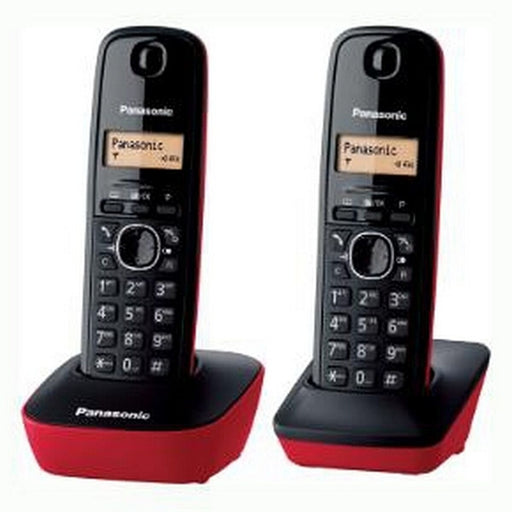 Téléphone Sans Fil Panasonic KXTG1612SPR DECT Rouge Ambre Noir/Rouge Rouge/Noir Negro