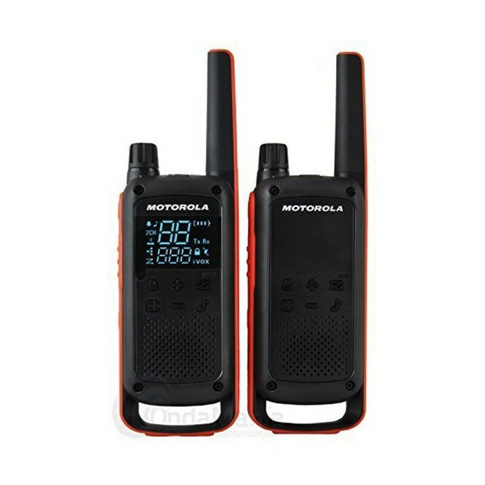 Walkie-Talkie Motorola T82 (2 Pcs) Negro Naranja