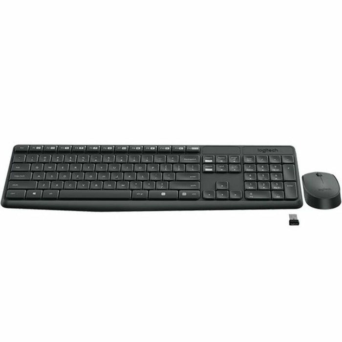 Keyboard and Wireless Mouse Logitech 920-007919 Black Grey Spanish Spanish Qwerty QWERTY