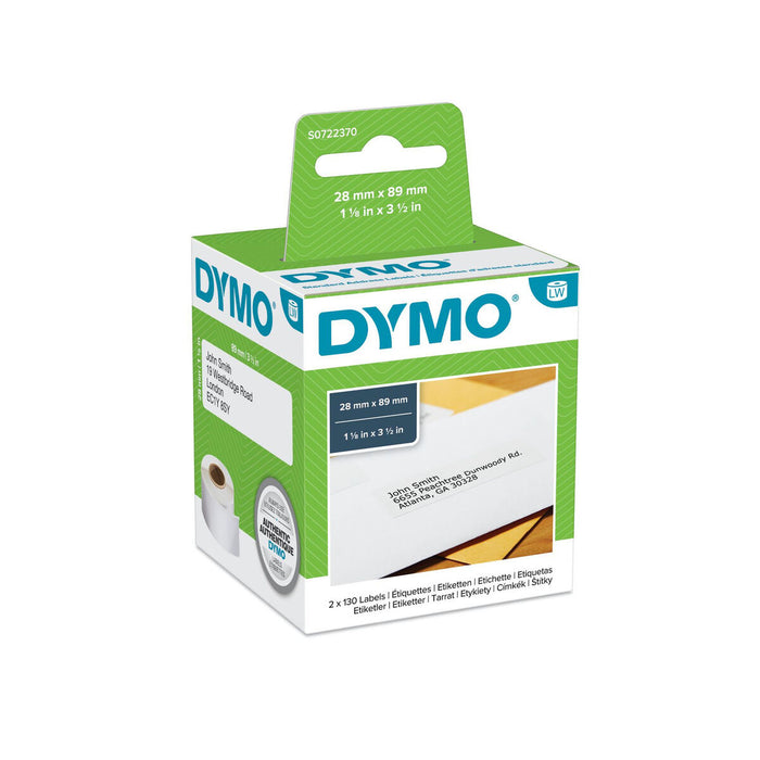 Etiquettes pour Imprimante Dymo 99010 28 x 89 mm LabelWriter™ Blanc Noir (6 Unités)