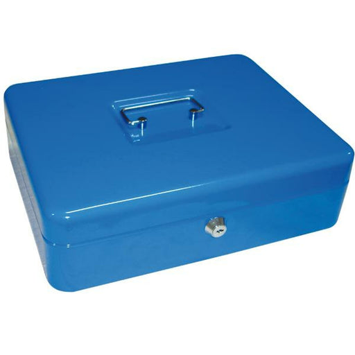 Boîte sécurité Q-Connect KF03327 Bleu Métal 300 x 240 x 90 mm