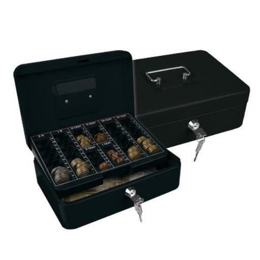 Safe-deposit box Q-Connect KF04278 Black Steel 250 x 180 x 90 mm