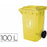 Waste bin Q-Connect KF16543 Yellow Plastic 100 L