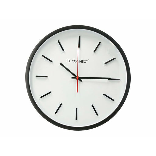 Wall Clock Q-Connect KF16951 Ø 34,4 cm White/Black Plastic
