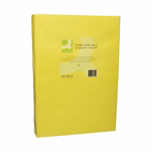 Printer Paper Q-Connect KF18010 Yellow A3 500 Sheets