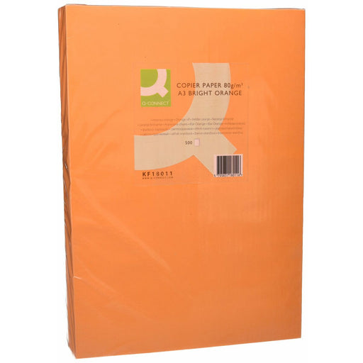 Printer Paper Q-Connect KF18011 Orange A3 500 Sheets