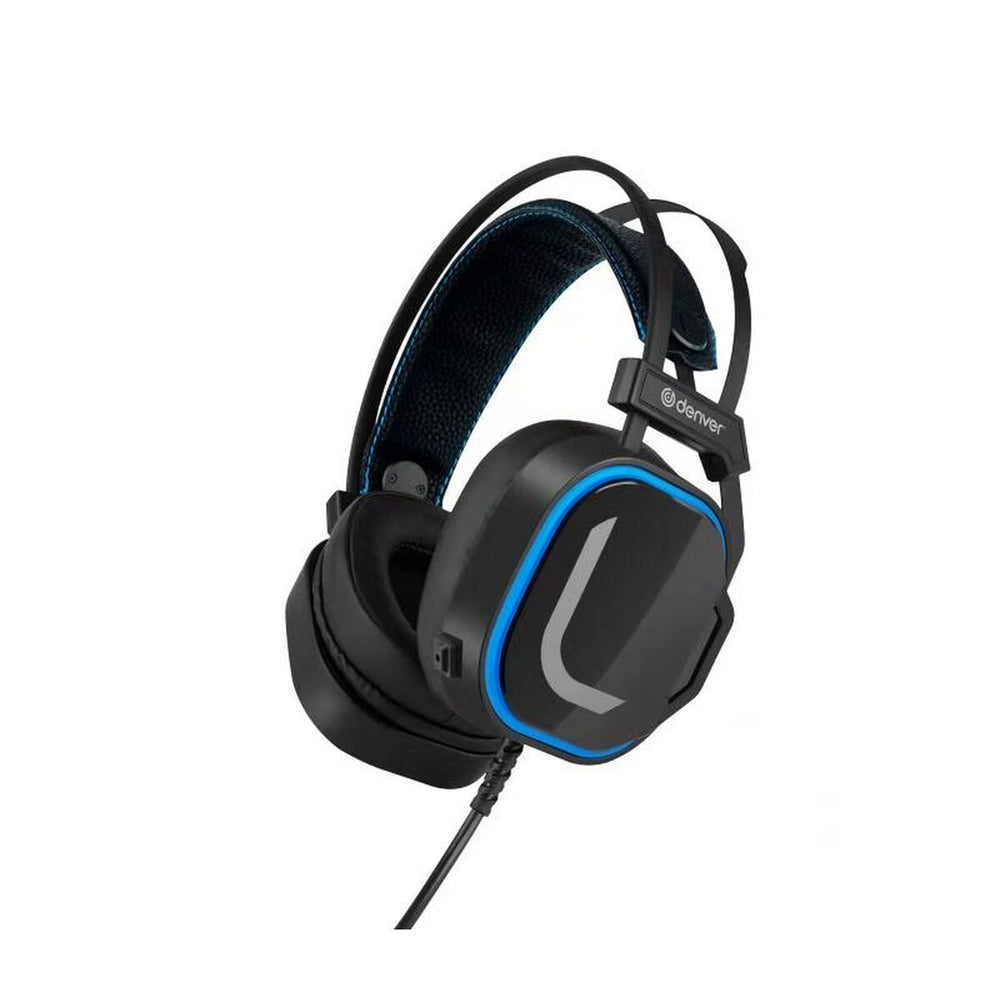 Auriculares Denver Electronics GHS131 Negro/Azul Gaming