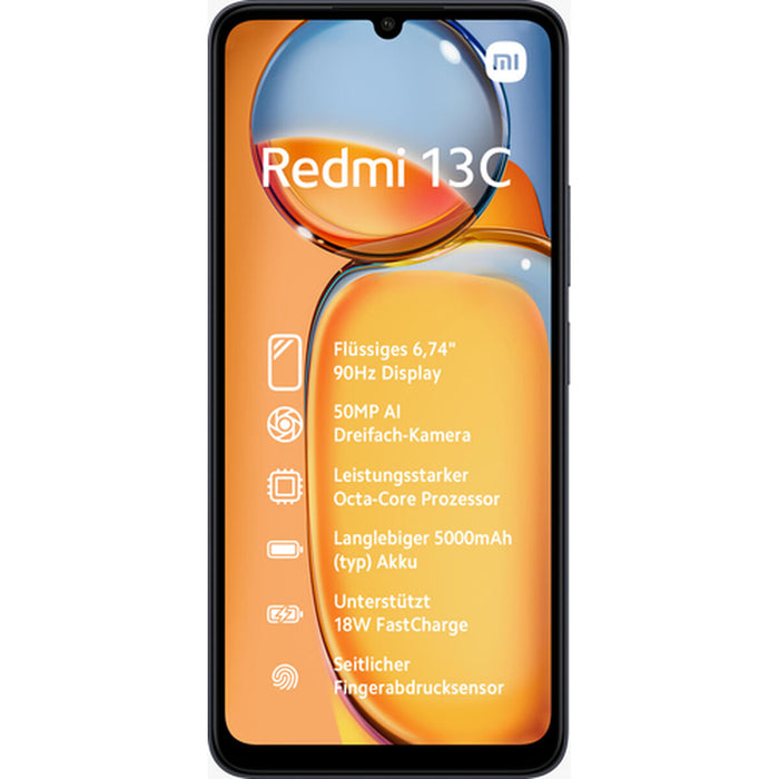 Smartphone Xiaomi Redmi 13C 6 GB RAM 128 GB 6,74" ARM Cortex-A55 MediaTek Helio G85 Black