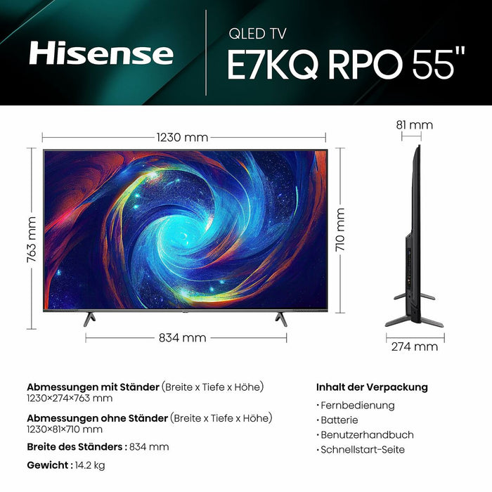 TV intelligente Hisense 55E7K PRO 4K Ultra HD 55" QLED