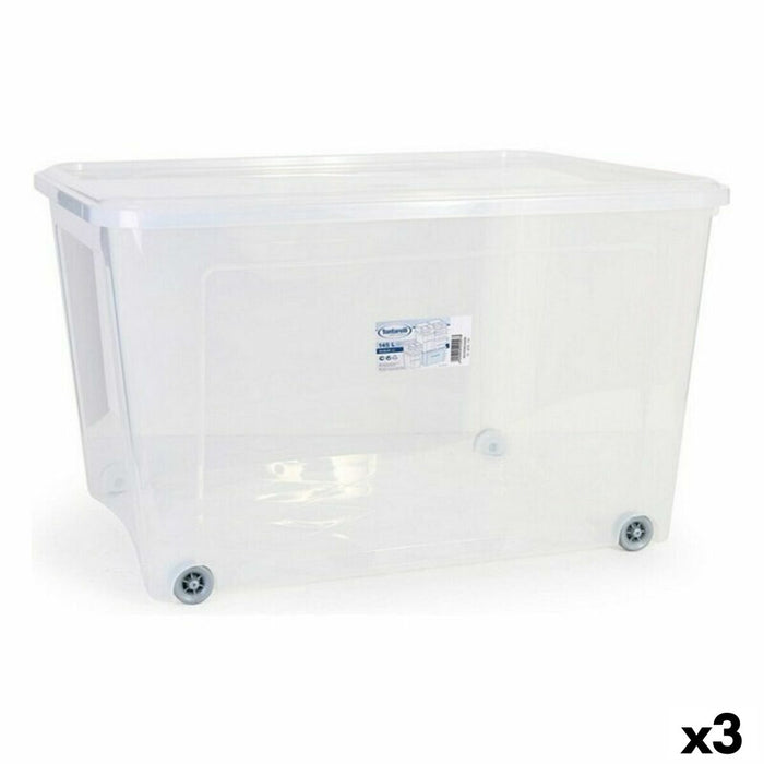 Storage Box with Lid Combi Tontarelli 145 L (78,2 x 58,2 x 47 cm) (3 Units)