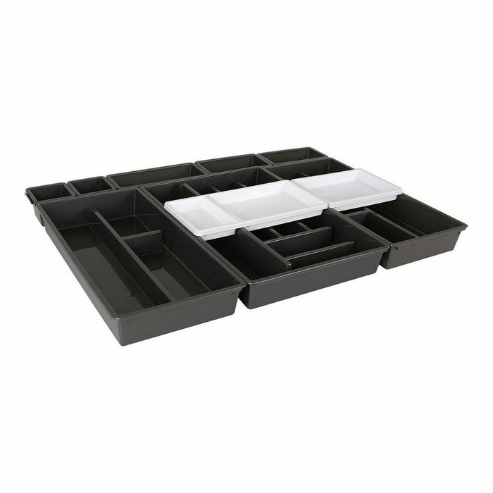 Organizador para Cubiertos Tontarelli Bella Negro 10 Piezas 70 x 49,2 x 6,7 cm (4 Unidades)